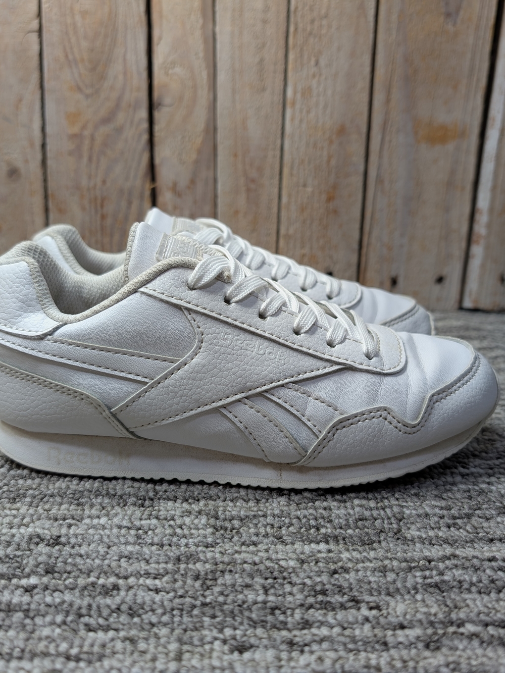 Kids Reebok Royal Glide in Triple White in Size 12.5 Kids